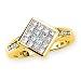 10K Yellow Gold 3/4 ct. Princess Cut Diamond Anniversary Ring
