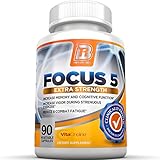 BRI Nutrition Focus5 - Patented & Proven Results - 100% Natural Focus Formula - Pure and Potent Brain Function Booster Supplement - 90 Veggie Capsules - With Vitamins, Minerals, Herbs and Nootropics