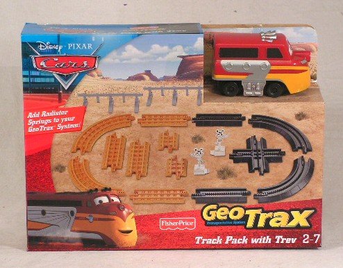 FISHER PRICE DISNEY PIXAR CARS GEOTRAX TRACK PACK WITH TREV - BUILD YOUR OWN RADIATOR SPRINGS