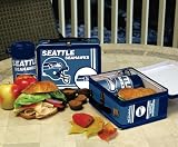 SEATTLE SEAHAWKS Team Logo Tin Metal LUNCH BOX & THERMOS (7" x 8 1/2" x 4") by Memory Company