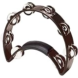 Rhythm Tech RT 1010  Tambourine, Black, Nickel Jingles