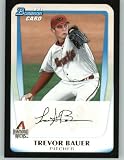 2011 Bowman Draft Prospects Baseball Card # BDPP9 Trevor Bauer - Arizona Diamondbacks (Draft Pick / Prospect / RC - Extended Rookie Card) MLB Trading Card in Screwdown Case!