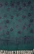 Half Sarong - Teal Green with Purple Flowers