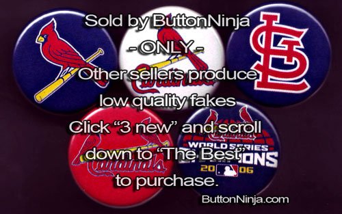 Set of 5 St. Louis Cardinals Pins 1.25