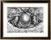 Discovery of America with Portraits of Amerigo Vespucci (1454-1512) and Christopher Columbus Framed Art Poster Print by Jan van der Straet, 33x27