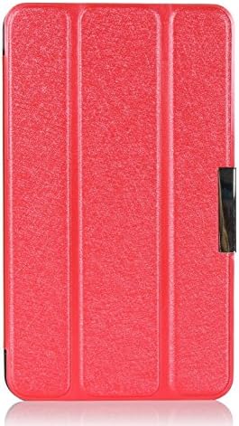 For HUAWEI Honor X2 PU Leather Flip Folio Case Cover Skin Protector with Magnetic Closure and Stand Function + Free Stylus + Screen Film + Cleaning Cloth (Red)