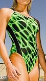 Reebok - Reebok Women's Performance Water Cubes Xcel Force Back 1 Piece Swimsuit