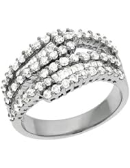 14K White Gold 1.49cttw Round Diamond Fashion Ring