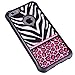 iPhone 6 6s Case, True Color® Hot Pink Leopard & Lace on Zebra Emboss Printed Impact Resistant TPU Anti-slip Grip Snap-On Soft Rugged Cover for iPhone 6/6s (4.7
