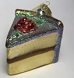 Old World Christmas Ornament Yellow Cake with Chocolate Frosting #32038
