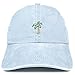 Trendy Apparel Shop Palm Tree Embroidered Washed Cotton Adjustable Cap - Light Blue