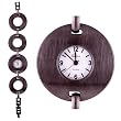 Ladies Brush Metal Black Round Bracelet Watch