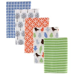 Luvable Friends 5 Count Flannel Receiving Blankets