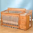 Ellis 4-in-1 Sleep System with Changing Station in Honey Finish By Simplicity for Children