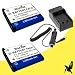 Two Halcyon 1200 mAH Lithium Ion Replacement Battery and Charger Kit for Nikon EN-EL10 and Nikon Coolpix S200, S210, S220, S230, S3000, S4000, S500, S510, S520, S570, S5100, S60, S600, S700 Digital Cameras