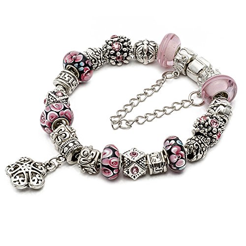 Silver European Charm Bracelet 7.9