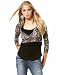 Leopard Print Cropped Cardigan - FRENCH ROAST (S)