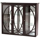 Napier China Hutch Mirrored Dark Brown