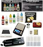 Digital Scale + Electronc Diamond Detector + Gold/Silver/Platinum Testing Kit + PRO Test Stone + Eye Loupe + 10pcs File Tool Set + Real Solid Silver/Plated Fake Gold