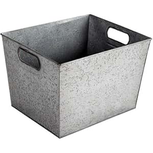 galvanized bin better homes gardens bins silver storage walmart metal area mudroom tin wire basket baskets handles remodelaholic bench laundry