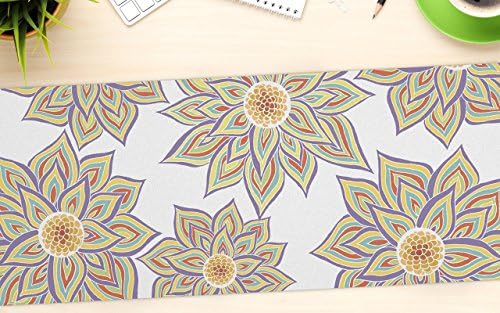 KESS InHouse Pom Graphic Design "Floral Dance" Office Desk Mat, Blotter, Pad, Mousepad, 13 x 22-Inches