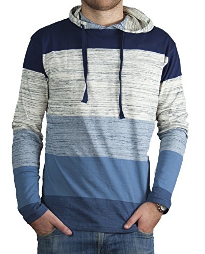 StraightFaded Fancy Yarn Stripe Fashion Hoodie