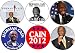 Set of 6 HERMAN CAIN 1.25