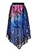 Chouyatou Pleated Chiffon Galaxy Cosmic Digital Printed Skirts