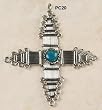 Peruvian Cross or Ornament - Turquoise