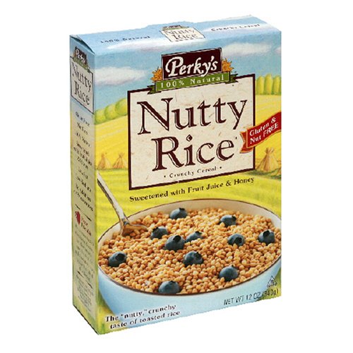Perky's 100% Natural, Nutty Rice Flavor Cereal, Sweetened with Fruit Juice and Honey, 12-Ounce Boxes (Pack of 12)