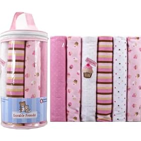 Luvable Friends 6-Pack Flannel Receiving Blankets