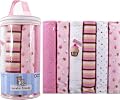 Luvable Friends 6-Pack Flannel Receiving Blankets, Pink