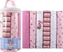 Luvable Friends 6-Pack Flannel Receiving Blankets, Pink