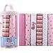 Luvable Friends 6-Pack Flannel Receiving Blankets, Pink