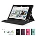 GMYLE(R) Black 360 Degree Rotating PU leather Folio Stand Case Cover for Nook HD+ Plus 9 inches Barnes & Noble e-book Reader Tablet (Multi Angle- Vertical/Horizontal and Wake up Sleep Function)