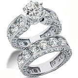 8.75 ctw Diamond Bridal Set Engagement Rings G SI-1