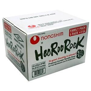 Nong Shim Hoo Roo Rook Family Pack, 3.24-Ounce Bags (Pack of 40)
