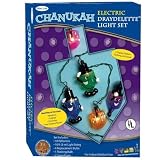 Set of 10 Draydelette Multi-Color Dreidel Chanukah String Lights - Green Wire