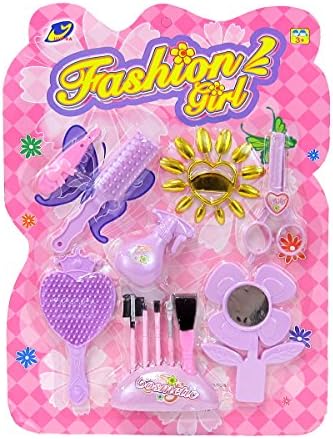 Little Big World Beauty Girl Fashion Accessory Kit (13-Piece), Purple/Pink