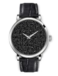SPRAWL Aanalog Fashion Series Silver Ladies Watches of Genuine Black Leather Strap,Unique Wrist Watch for Women Girls Designed with Pieces of torn metal