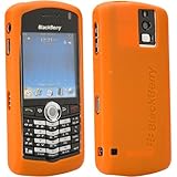 BlackBerry Orange Rubber Skin Case For Pearl 8100