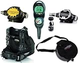 Cressi Scuba Diving Dive Gear BC BCD Equipment Supply Package, (BC, Computer Console, Regulator, Octo, Reg Bag)
