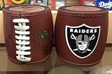 Oakland Raiders Set of 2 Football Can Coolers