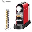 Nespresso CitiZ C110R C110 Citiz Fire Engine Red Espresso Machine With Swissmar 80012 Swissmar Capstore Vista 20 for Nespresso Capsules