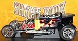 1925 Ford T-Bucket Custom Street Rod Black w/ Flames 1:18 DIECAST MODEL