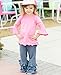 RuffleButts® Infant / Toddler Girls Faux Blue Denim Fancy Flare Pants