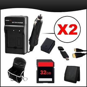 Advanced Accessory Bundle Pack #3 for Olympus OM-D E-M5 Digital Camera includes (x2 BLN1 Replacement Batteries, x2 BLN1 Replacement Chargers, Case, USB Card Reader/Write, HDMI, Memory Card Wallet, 32GB SD Memory Card) - V620053XU010