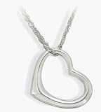 Ladies Designer Sterling Silver Floating Heart Pendant