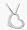 Ladies Designer Sterling Silver Floating Heart Pendant with Chain - 16