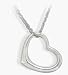 Ladies Designer Sterling Silver Floating Heart Pendant
